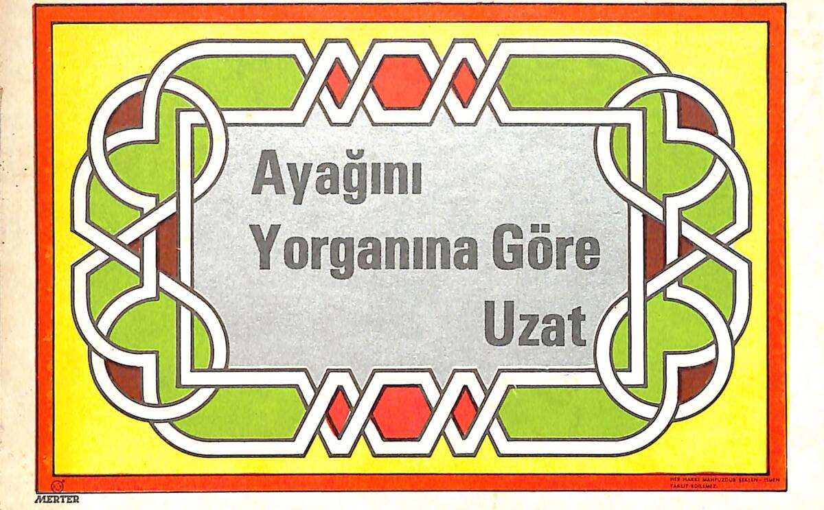 Ayağını Yorganına Göre Uzat Yazılı Kartpostal (Küçük Boy) KRT23517 - 1