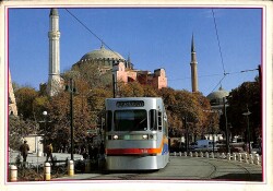 Ayasofya Önünde Hızlı Tren Kartpostal KRT19258 - Gökçekoleksiyon