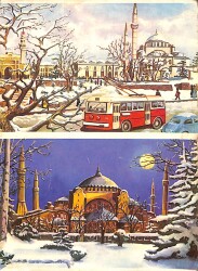 Ayasofya Temalı Kartpostal KRT11831 - Gökçekoleksiyon