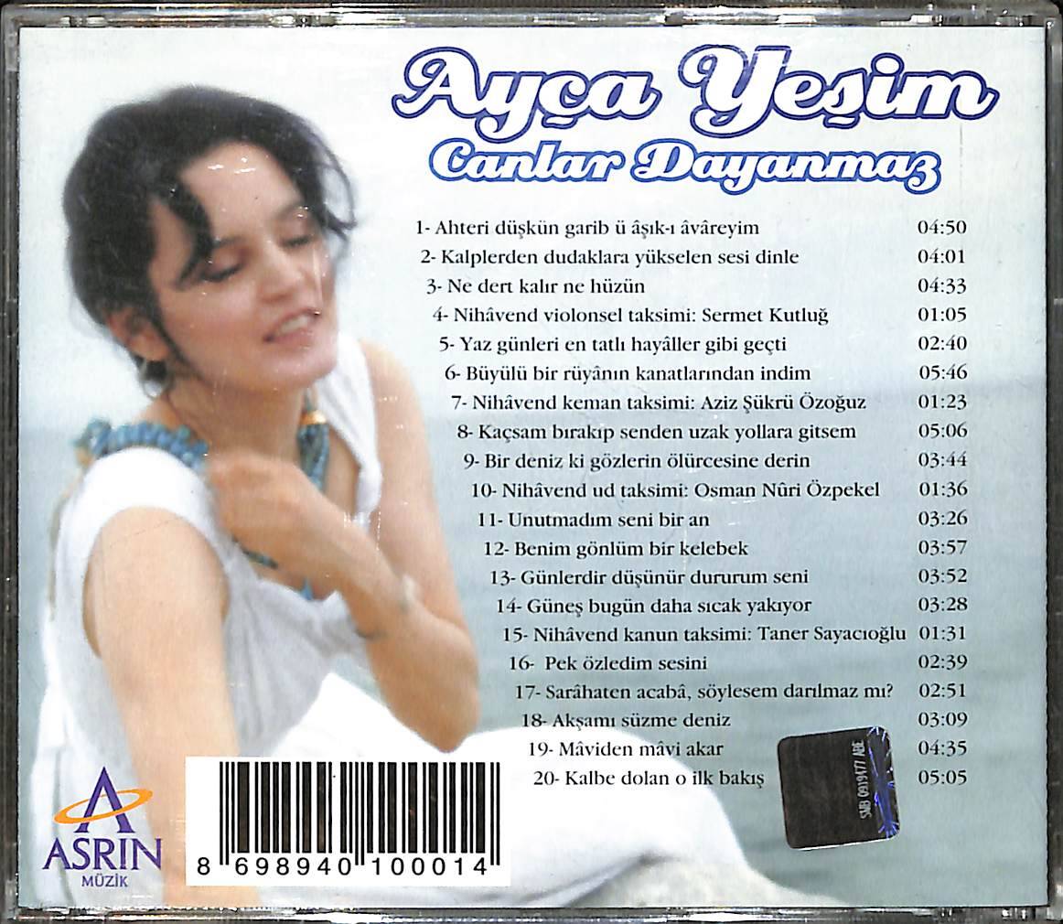 Ayça Yeşim - Canlar Dayanmaz CD (İkinci El) CD4484 - 2