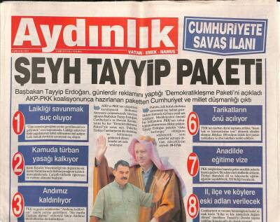 Aydınlık Gazetesi 1 Ekim 2013 - SADAT Kontrgerilla Hocası Arıyor - Şeyh Tayyip Paketi GZ94409 - 1