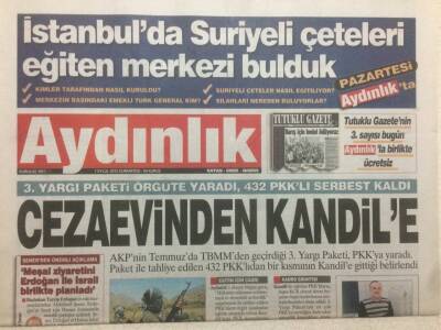 Aydınlık Gazetesi 1 Eylül 2012 - 3. Yargı Paketi Örgüte Yaradı 432 PKKlı Serbest Kaldı GZ47698 - 1