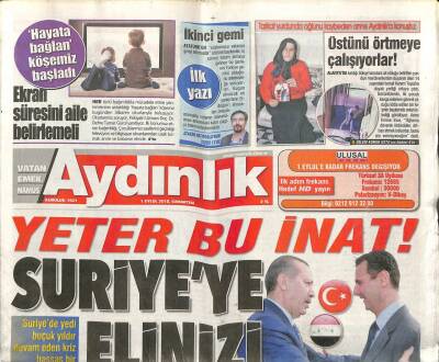 Aydınlık Gazetesi 1 Eylül 2018 - Kur Artışına Karşı Mevduat Hamlesi - Parola Önce Vatan, İşareti Öncü Parti GZ95224 - 1