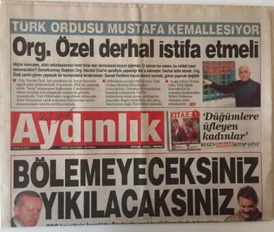 Aydınlık Gazetesi 1 Mart 2013 - Bölemeyeceksiniz Yıkılacaksınız ... GZ28507 - 1