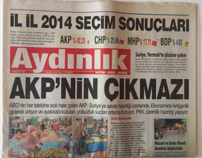 Aydınlık Gazetesi 1 Nisan 2014 - AKPnin Çıkmazı GZ28514 - 1