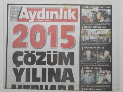 Aydınlık Gazetesi 1 Ocak 2015 - Çözüm Yılına Merhaba GZ53086 - 1