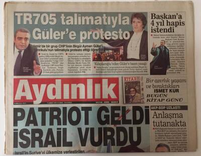 Aydınlık Gazetesi 1 Şubat 2013 - Patrıot Geldi İsrail Vurdu GZ26879 - 1