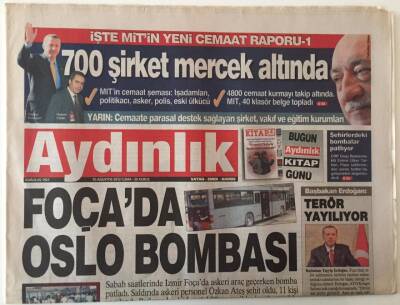 Aydınlık Gazetesi 10 Ağustos 2012 - Foçada Oslo Bombası GZ28473 - 1