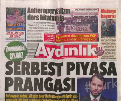 Aydınlık Gazetesi 11 Ekim 2018 - Rusya Sınırında NATO Tatbikatı - Sudilerin Kaşıkçı Planı ABD Dinlenmesine Takıldı GZ94654 - 1