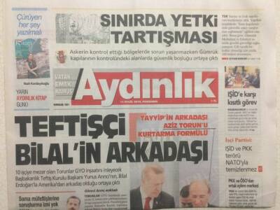 Aydınlık Gazetesi 11 Eylül 2014 - Teftişçi Bilalin Arkadaşı GZ29676 - 1