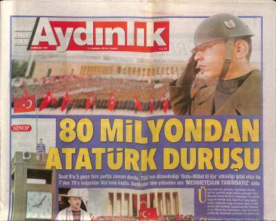 Aydınlık Gazetesi 11 Kasım 2016 - 80 Milyondan Atatürk Duruşu - Vatan Partisi Belirleyici Oldu GZ94296 - 1