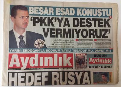 Aydınlık Gazetesi 12 Ekim 2012 - Hedef Rusya , Beşar Esad Konuştu PKKya Destek Vermiyoruz GZ26874 - 1