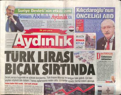 Aydınlık Gazetesi 12 Ocak 2018 - İngilizler Hastane Koridorlarında Ölüyor - Türk Lirası Bıçak Sırtında GZ94303 - 1