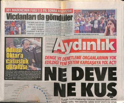 Aydınlık Gazetesi 12 Temmuz 2018 - Devlet Sanat Kurumları Artık Özerk Değil - Soma Katliamı İçin Vicdan Kanatan Karar GZ95161 - 1