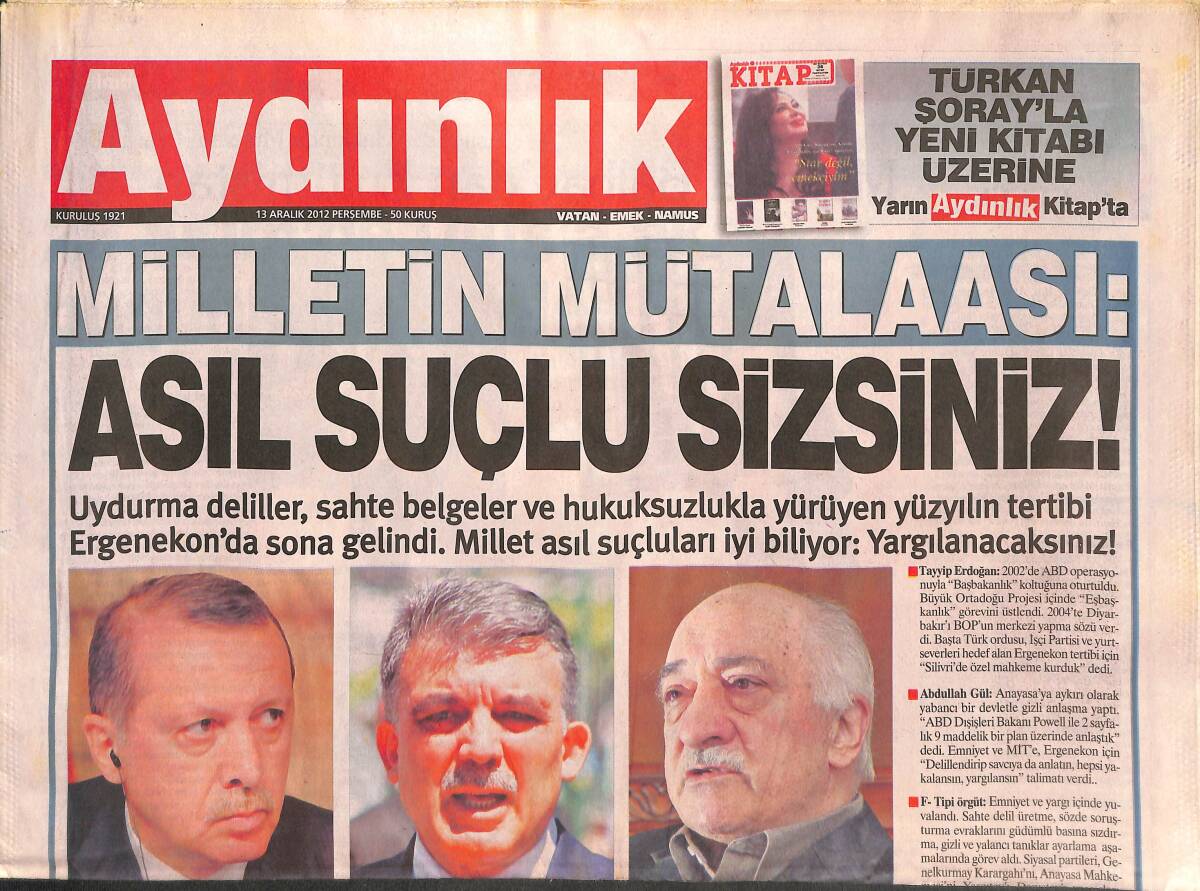 Aydınlık Gazetesi 13 Aralık 2012 - Ferdi Tayfur İsyan Etti : Ne İnsanlığa Ne Vicdana Sığar GZ135406 - 1