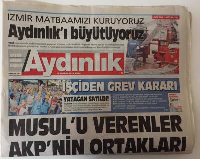 Aydınlık Gazetesi 13 Haziran 2014 - Musulu Verenler AKPnin Ortakları GZ26890 - 1