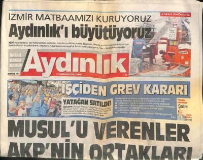 Aydınlık Gazetesi 13 Haziran 2014 - Tomanın Ne Olduğunu Türkiyeden Öğrendiler - İzmir Matbaamızı Kuruyoruz GZ94795 - 1