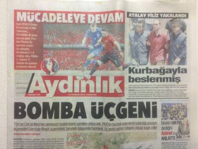 Aydınlık Gazetesi 13 Haziran 2016 - Atalay Filiz Yakalandı GZ29186 - 1