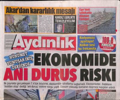 Aydınlık Gazetesi 13 Haziran 2018 - Türkiyenin Her Köşesi Kültür Sanatla Aydınlanacak GZ94596 - 1
