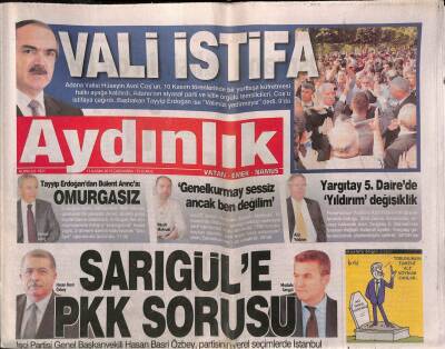Aydınlık Gazetesi 13 Kasım 2013 - Aranan El Kaidecinin İzini Bulduk - Sarıgüle PKK Sorgusu GZ94610 - 1