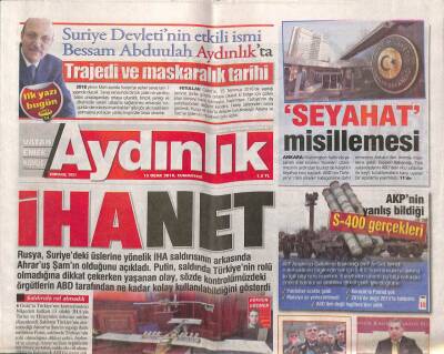 Aydınlık Gazetesi 13 Ocak 2018 - CHP OHALe Karşı HDP İle Direnecek - Çin Uzaya İki Uydu Fırlattı GZ95216 - 1