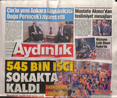 Aydınlık Gazetesi 13 Şubat 2019 - Müzisyen Çelik Ulusal Radyoda - Soçi Zirvesinde Öncelik İdlib ! GZ94808 - 1
