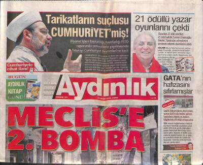 Aydınlık Gazetesi 14 Ekim 2016 - Nobel Edebiyat Ödülü Bob Dylana - Başkanlık Girişimi İç Cepheyi Böler GZ95187 - 1