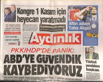 Aydınlık Gazetesi 14 Eylül 2015 - Baz İstasyonları İçin Kritik Karar - Altın Adam Taha Akgül GZ94811 - 1