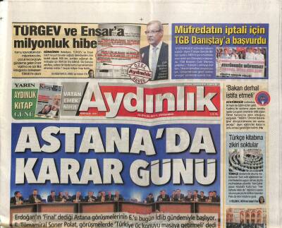 Aydınlık Gazetesi 14 Eylül 2017 - Pyd-Pkk Deryezorda Etnik Temizlik Yapıyor - Galatasarayın Savunmasında Sorun Var GZ95122 - 1