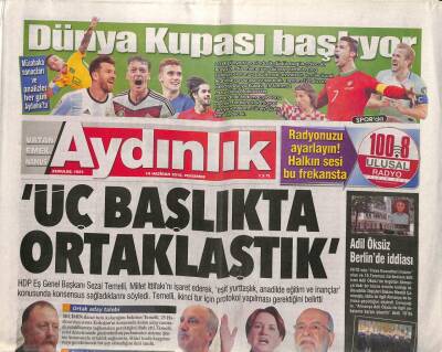 Aydınlık Gazetesi 14 Haziran 2018 - Çinliler Asfalttan Enerji Üretecek - MHPli Adandan Akşenere Yanıt GZ94311 - 1