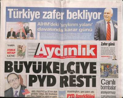 Aydınlık Gazetesi 15 Ekim 2015 - Türkiye Zafer Bekliyor , AİHMdeki Soykırım Yalanı Davasında Karar Günü GZ94747 - 1