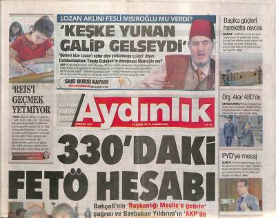 Aydınlık Gazetesi 15 Ekim 2016 - İstanbul Zirvesinde 6. Filoyla Misilleme - Başikadaki Güçler Musula Girecek GZ95185 - 1