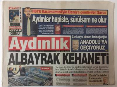 Aydınlık Gazetesi 15 Haziran 2012 - Albayrak Kehaneti , Hitabe Bölücülükmüş ... GZ26339 - 1