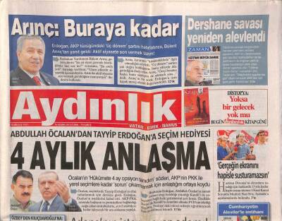 Aydınlık Gazetesi 15 Kasım 2013 - Kerbelayı Kana Buladılar - Abdullah Öcalandan Tayyip Erdoğana Seçim Hediyesi GZ94608 - 1
