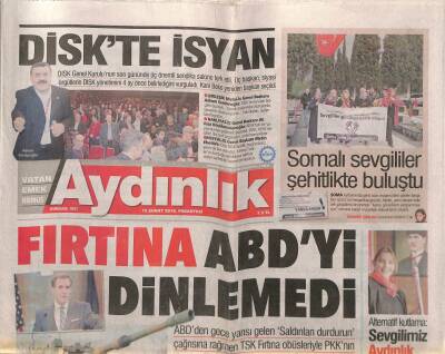 Aydınlık Gazetesi 15 Şubat 2016 - Referandum İçin Düğmeye Bastı - Tgbliler Çuval Zaferini Anlattı GZ95169 - 1