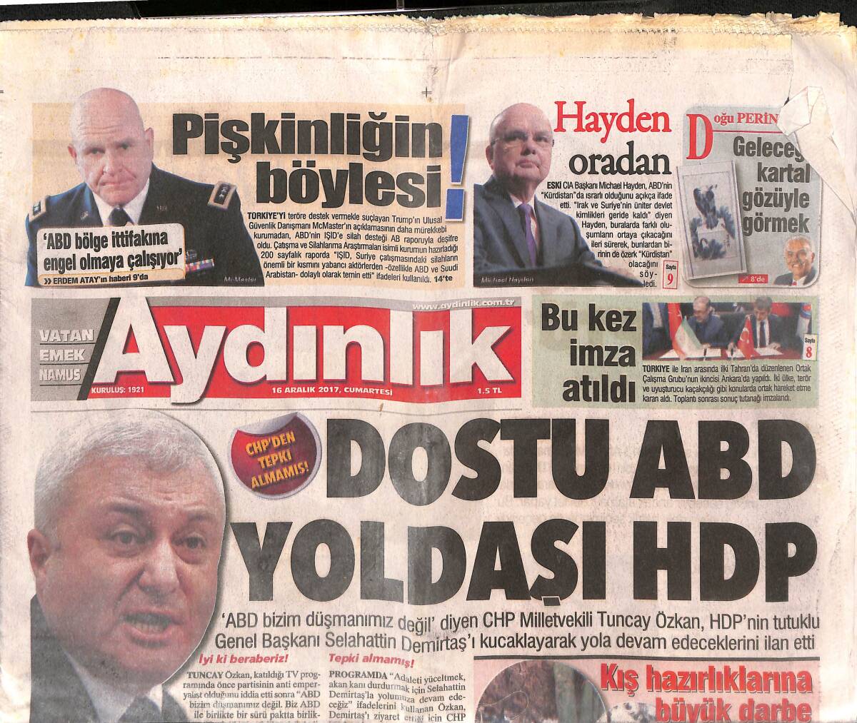 Aydınlık Gazetesi 16 Aralık 2017 - İnşaatta Kriz Kapıda - Ronaldinho Siyasete Giriyor GZ135417 - 1