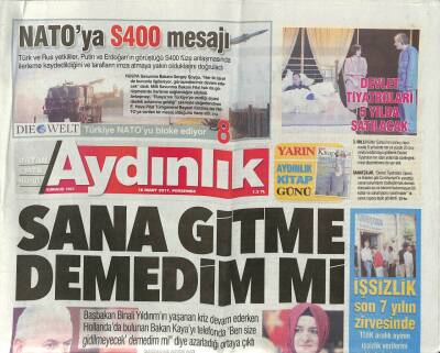Aydınlık Gazetesi 16 Mart 2017 - Devlet Tiyatroları 5 Yıla Bitirilecek - Soykırım Anıtı Kararı Tepki Çekti GZ95138 - 1