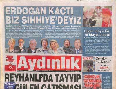 Aydınlık Gazetesi 16 Mayıs 2013 - Barzanistan İçin Petrolü Görüşecek - Erdoğan Kaçtı Biz Sıhhiyedeyiz GZ106422 - 1