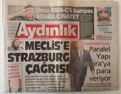 Aydınlık Gazetesi 16 Ocak 2015 - Meclise Strazburg Çağrısı GZ28465 - 1