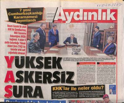 Aydınlık Gazetesi 16 Temmuz 2018 - Eren Bülbülün Katilleri Öldürüldü - Helsinkideki Zirve Dengeleri Değiştirebilir GZ94644 - 1