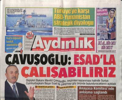 Aydınlık Gazetesi 17 Aralık 2018 - Çavuşoğlu Esadla Çalışabiliriz - Türkiyeye Karşı ABD-Yunanistan Stratejik Diyaloğu GZ94725 - 1