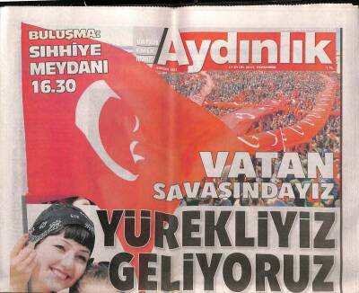 Aydınlık Gazetesi 17 Eylül 2015 - Doğan Medya Soruşturmasına Tepki - Avrupa Teröre Desteği Kesmeli GZ94743 - 1