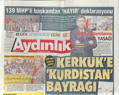 Aydınlık Gazetesi 17 Mart 2017 - Vatan Yöneticisi Fetöcü Hakimi Ziyaret Etti - Galatasarayın Sakat Oyuncularından Güzel Haber GZ95137 - 1