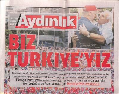 Aydınlık Gazetesi 18 Eylül 2015 - Veteran Atletlerden Selenike Çıkarma - Çek Cumhuriyeti Maçı Biletleri Satışta GZ94745 - 1