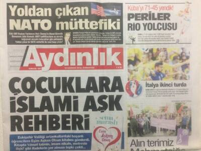 Aydınlık Gazetesi 18 Haziran 2016 - Çocuklara İslami Aşk Rehberi GZ29195 - 1