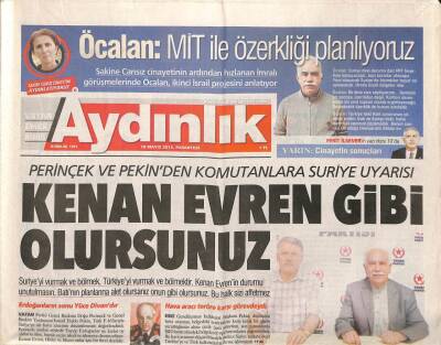 Aydınlık Gazetesi 18 Mayıs 2015 - Perinçek Ve Pekinden Komutanlara Suriye Uyarısı GZ94448 - 1