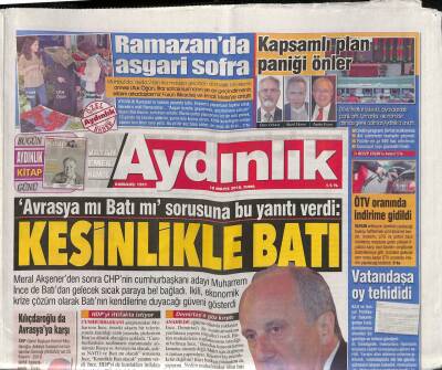 Aydınlık Gazetesi 18 Mayıs 2018 - Zonguldakta Madenciler Arkadaşlarını Unutmadı - İsrail Geriliminde Gözler Rusyada GZ94353 - 1