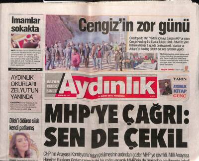 Aydınlık Gazetesi 18 Şubat 2016 - Aydınlık Okurları Zelyutun Yanında- İrandan Birlik Talebi GZ94732 - 1