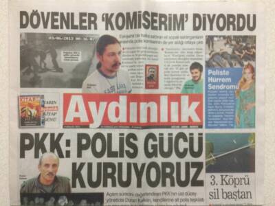Aydınlık Gazetesi 18 Temmuz 2013 - PKK,Polis Gücü Kuruyoruz GZ29813 - 1