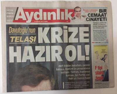 Aydınlık Gazetesi 19 Aralık 2014 - Davutoğlunun Telaşı Krize Hazır Ol GZ26368 - 1